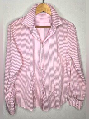 Men's Pink Striped Dress Shirt - Classic Button-Down